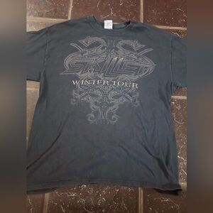 Skillet Winter Tour 2012 Black Graphic T-Shirt for Men